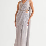 Everly Halter Blouse With Draped Saree Namrata Joshipura Online