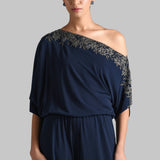 GOLD GILT ONE OFF SHOULDER JUMPSUIT