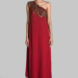 PAISLEY EMBROIDERED DRAPE JUMPSUIT