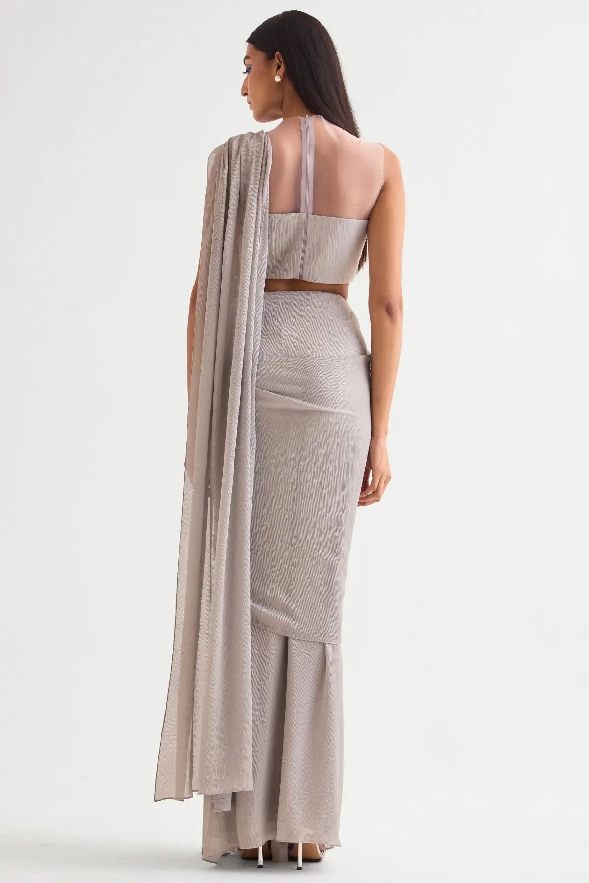 Everly Corset Blouse with Draped Saree Namrata Joshipura Online