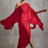 Rosette Siren Cape with Draped Skirt Namrata Joshipura