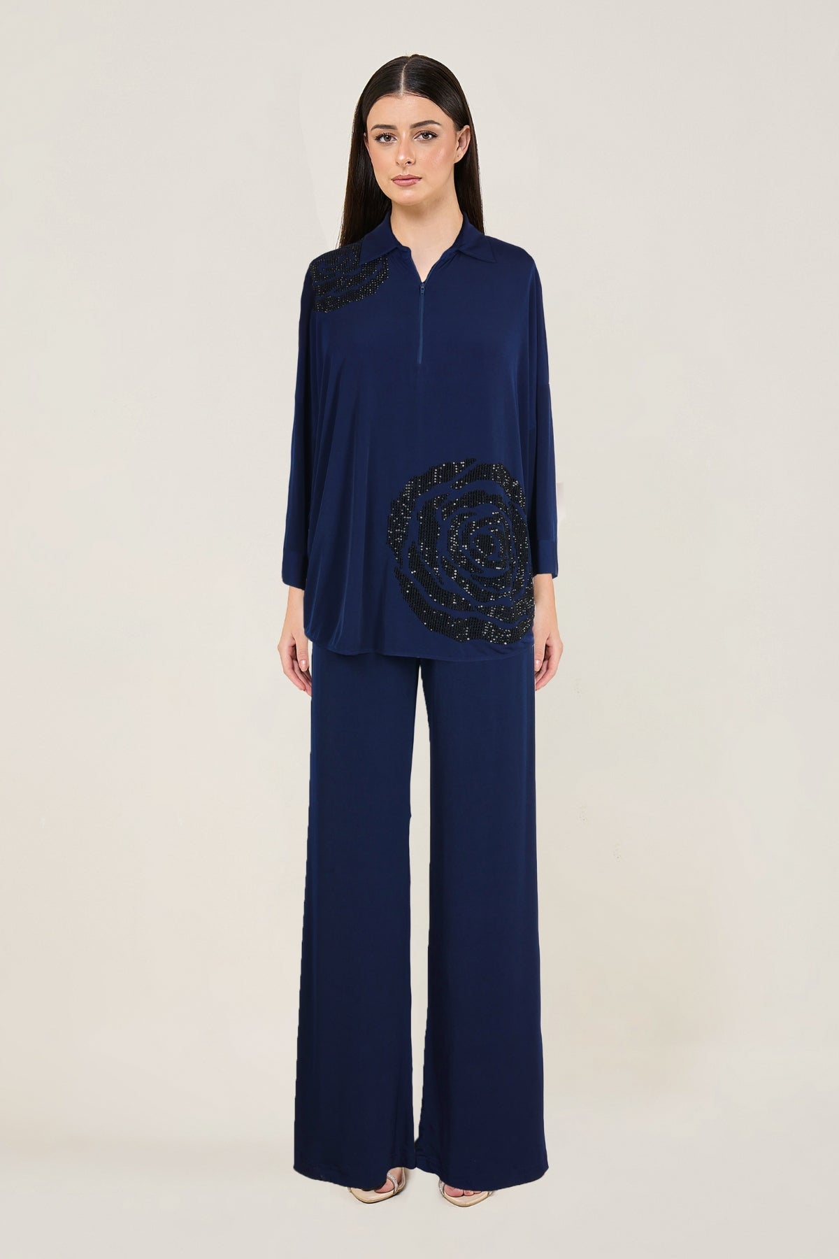 Rosette Zipper Backtie Coord Set Namrata Joshipura Online