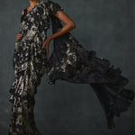 Paillette Foiled Draped Saree Namrata Joshipura Online