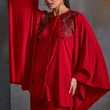 Autumn Fern Batwing Cape Set Namrata Joshipura