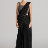JEWEL CLUSTER CORSET WITH DRAPED SAREE