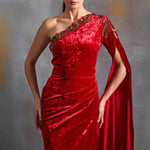 Autumn Fern Velvet Gown Namrata Joshipura
