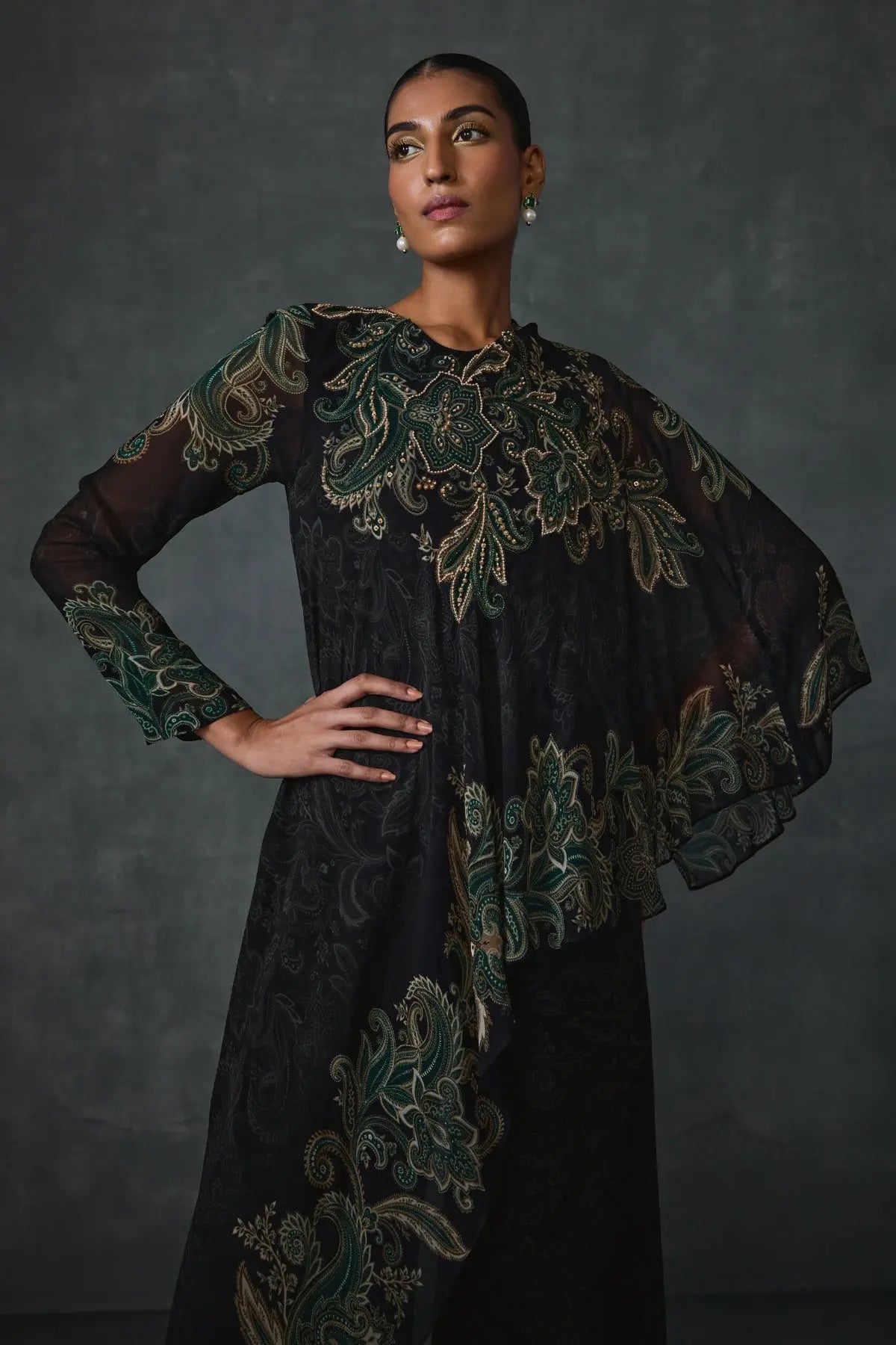 Paisley Cape Style Jumpsuit Namrata Joshipura Online