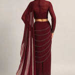 SILVER DUST EMBELISHED DRAPE SAREE Namrata Joshipura Online