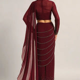 SILVER DUST EMBELISHED DRAPE SAREE Namrata Joshipura Online