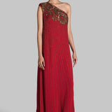 PAISLEY EMBROIDERED DRAPE JUMPSUIT
