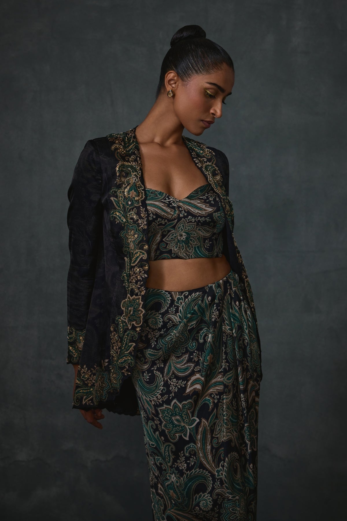 Paisley Jacket And Skirt Set Namrata Joshipura Online