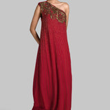 PAISLEY EMBROIDERED DRAPE JUMPSUIT