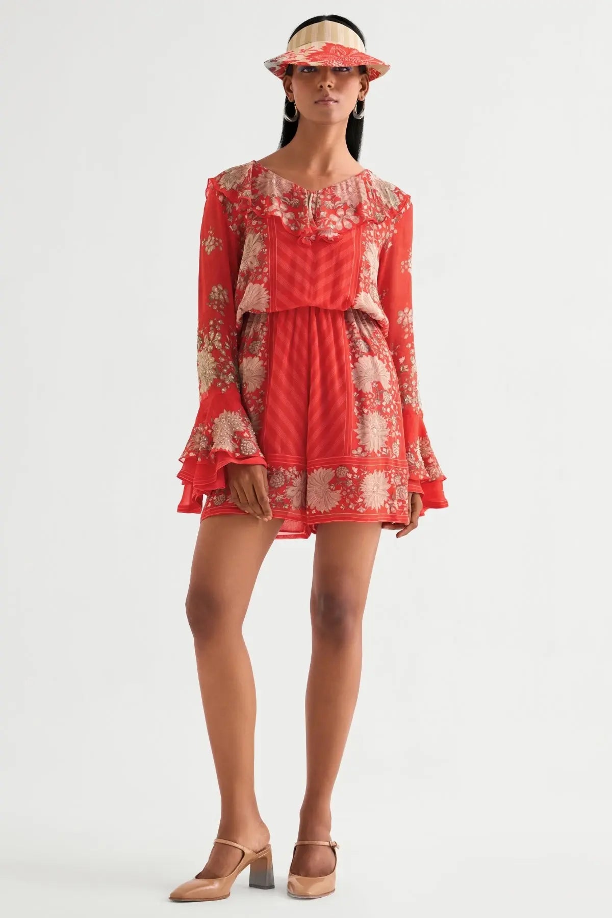 Floret Frill Sleeve Romper Namrata Joshipura Online