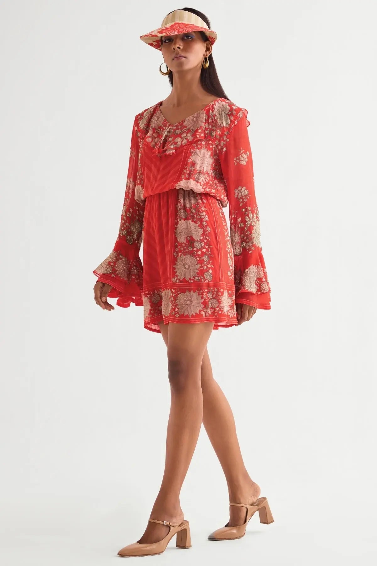 Floret Frill Sleeve Romper Namrata Joshipura Online