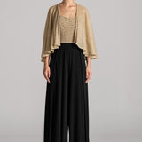 CRYSTAL WAVE JUMPSUIT WITH CAPE