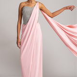 CELESTE GLAM CORSET WITH FRONT DRAPED SAREE