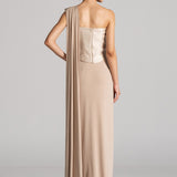 CRYSTAL WAVE CORSET WITH DRAPED SAREE