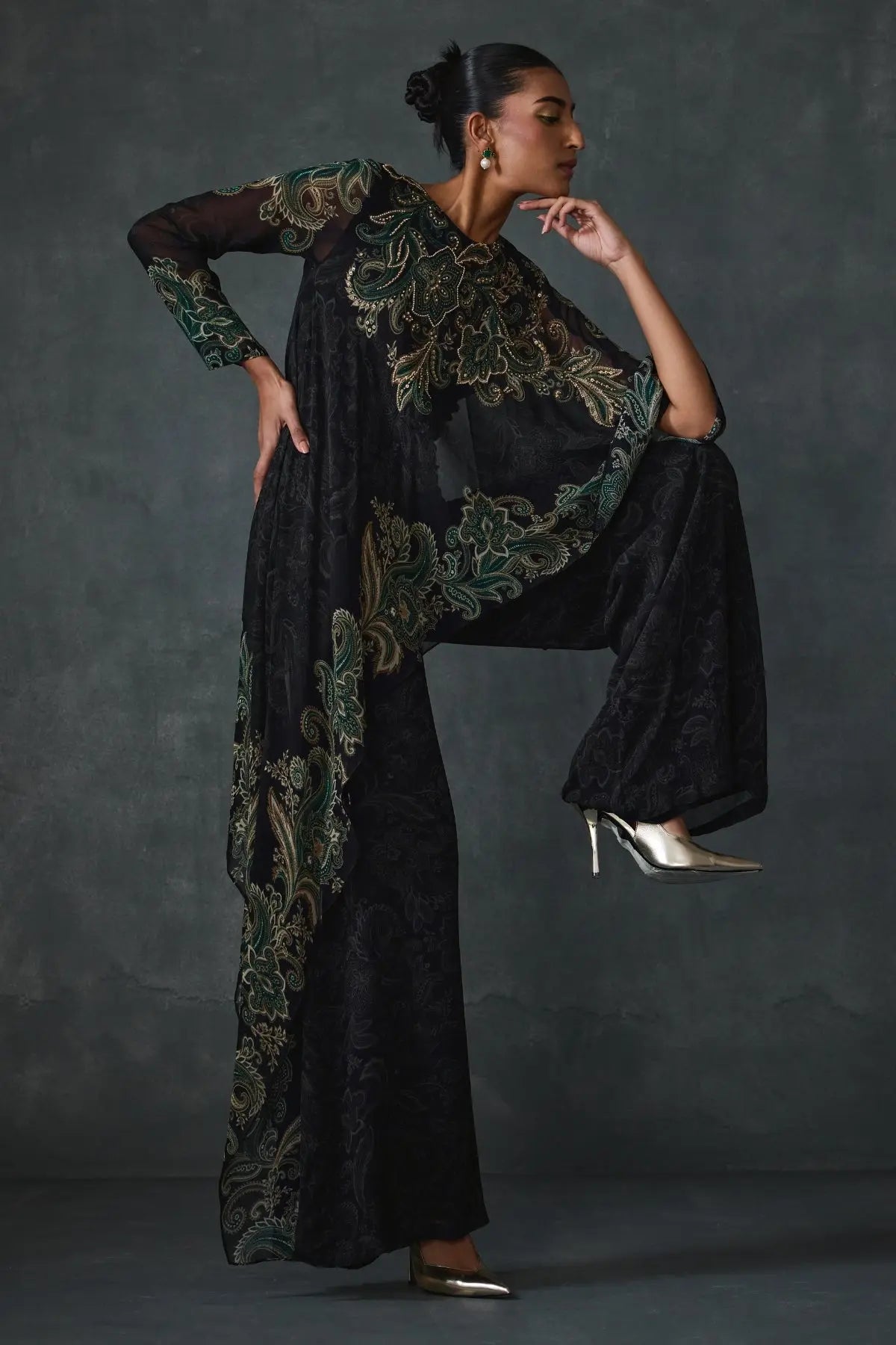 Paisley Cape Style Jumpsuit Namrata Joshipura Online