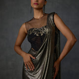 Lattice Corset Foil Saree Namrata Joshipura Online