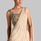 GILDED JEWEL BLOUSE WITH DRAPED SAREE
