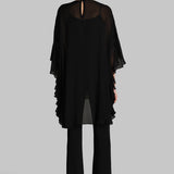 GOLD GILT SIDE FRILL TUNIC