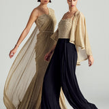 CRYSTAL WAVE JUMPSUIT WITH CAPE