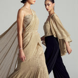 CRYSTAL WAVE JUMPSUIT WITH CAPE