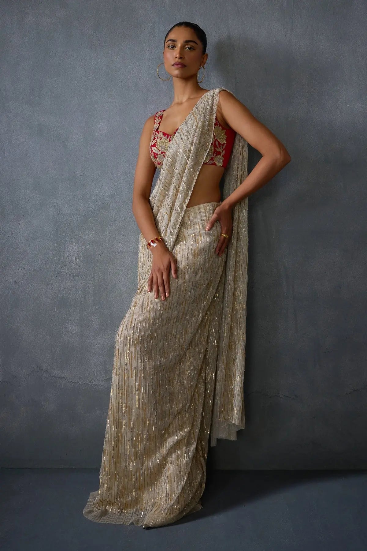 Autumn Bloom Draped Saree Namrata Joshipura Online