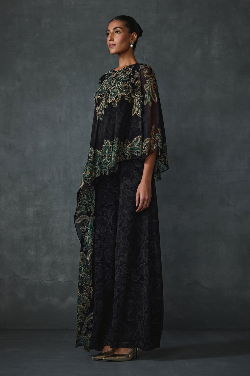 Paisley Cape Style Jumpsuit