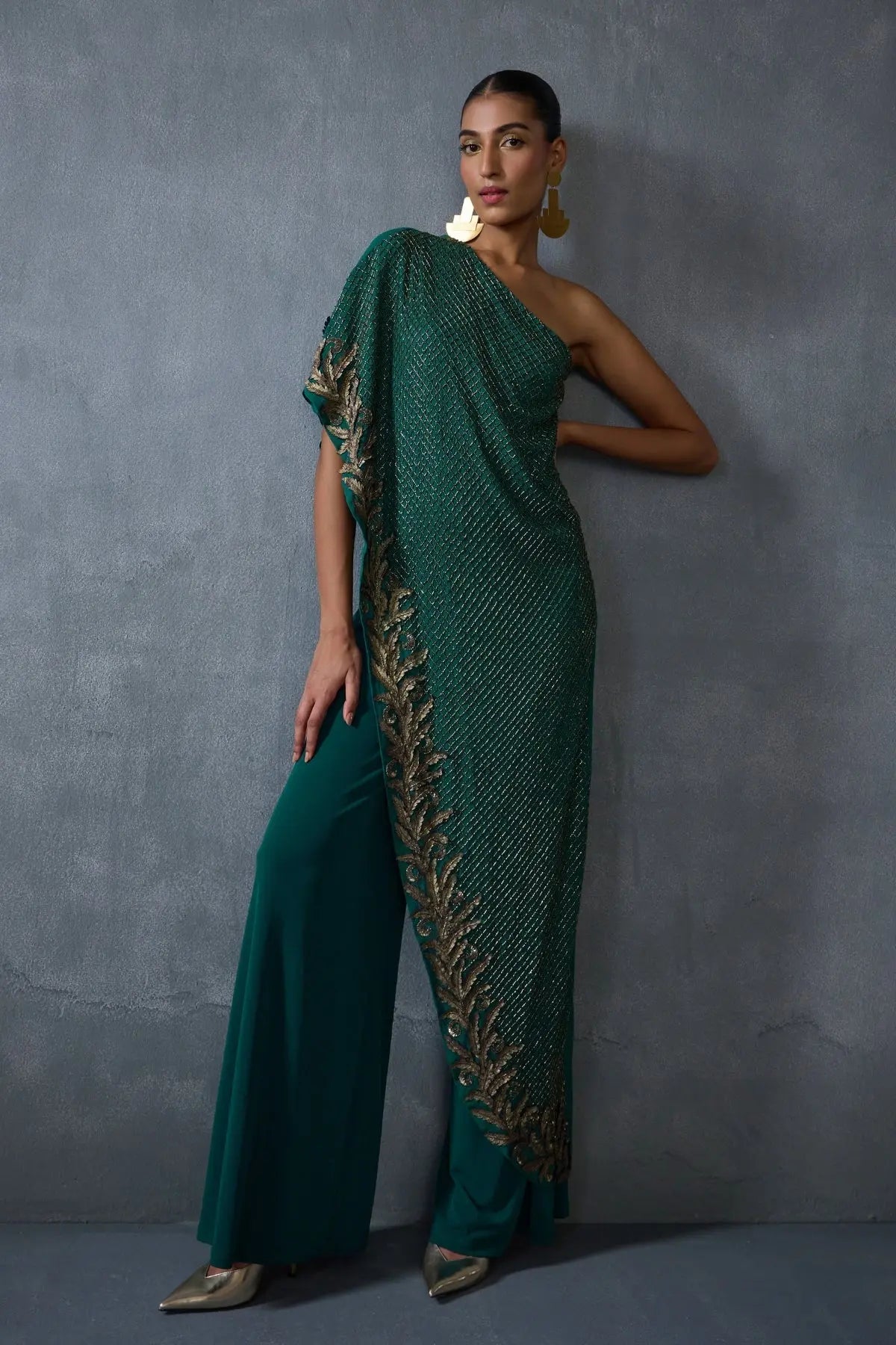 Autumn Fern Offshoulder Jumpsuit Namrata Joshipura Online