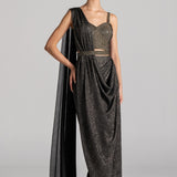 SUN RAY FRONT DRAPED SAREE