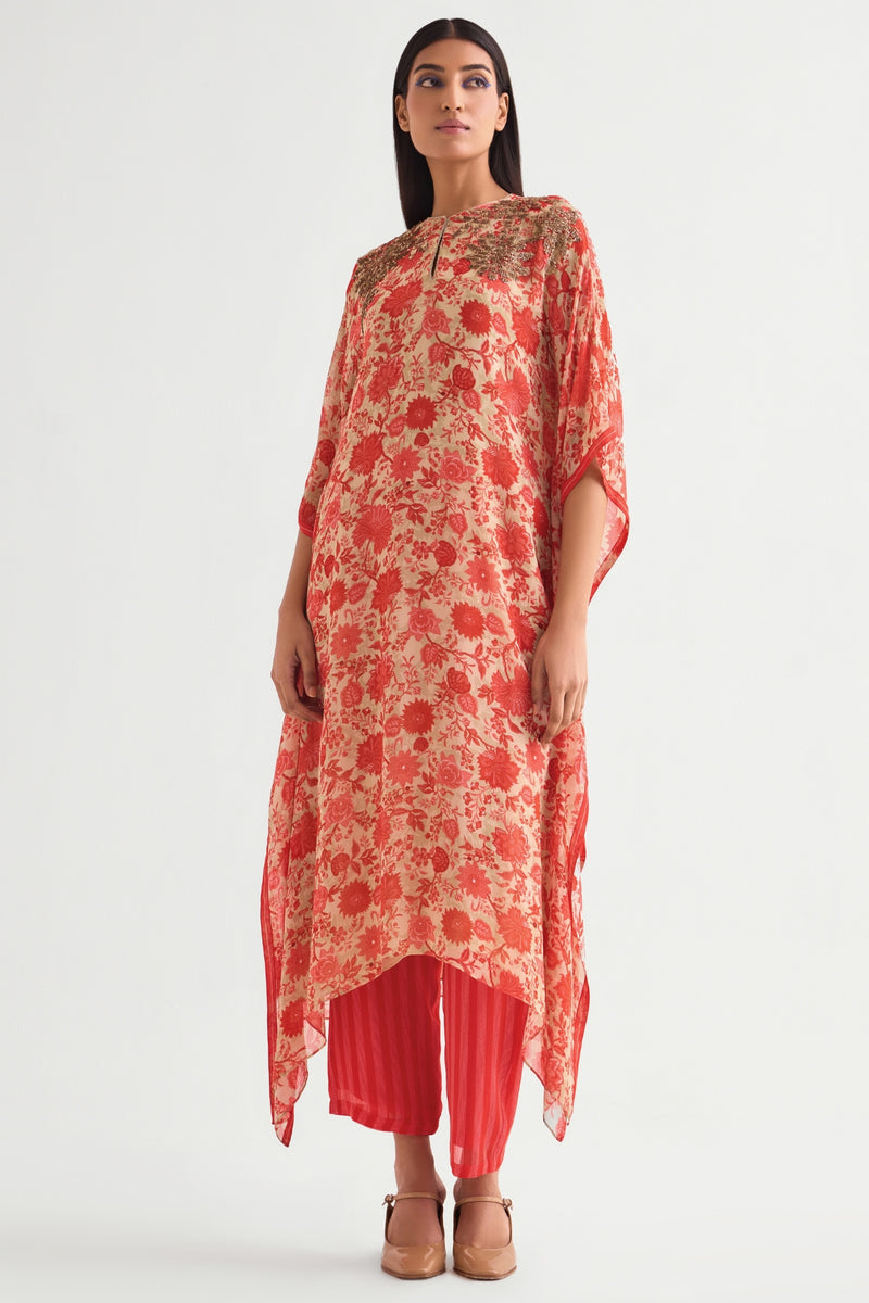 Floret Long Kaftan Set