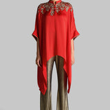 GOLDEN PETAL ASYMMETRIC TUNIC