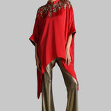 GOLDEN PETAL ASYMMETRIC TUNIC
