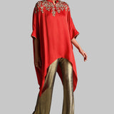 GOLDEN PETAL ASYMMETRIC TUNIC