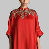 GOLDEN PETAL ASYMMETRIC TUNIC