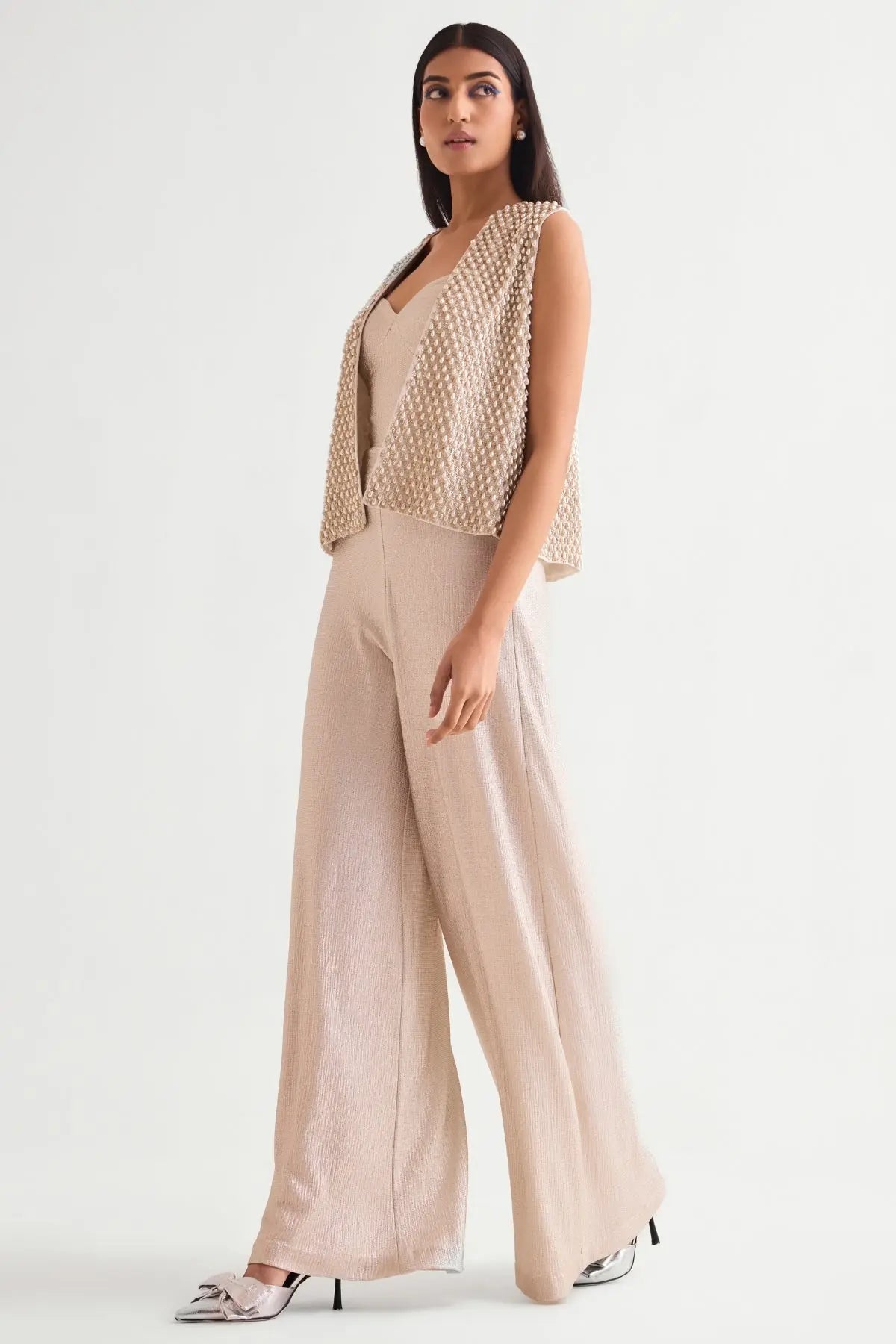 Pearl Drops Jacket With Jumpsuit Set Namrata Joshipura Online