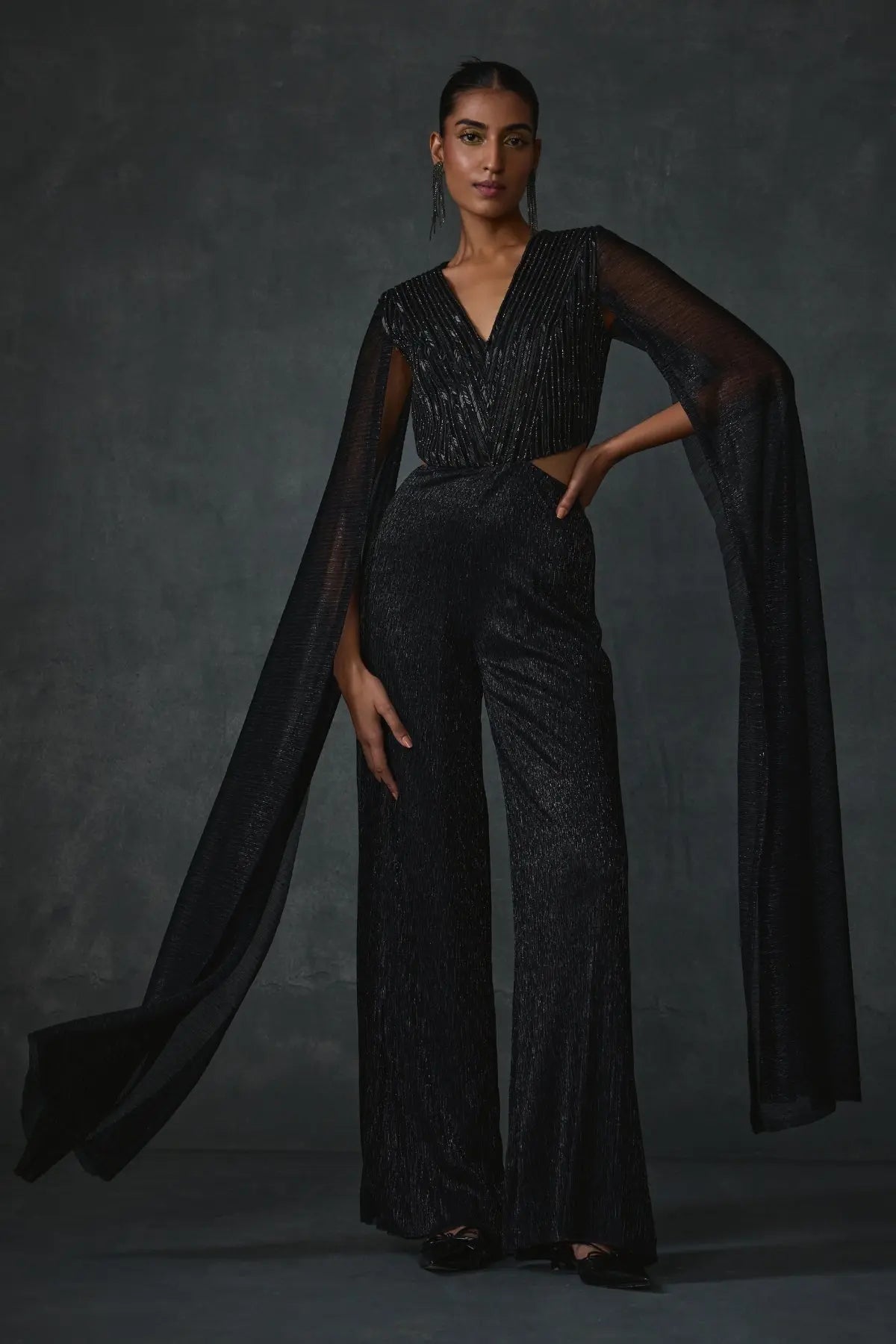 Glissara Cape Sleeves Jumpsuit Namrata Joshipura Online