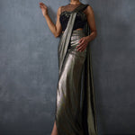 Lattice Corset Foil Saree Namrata Joshipura Online