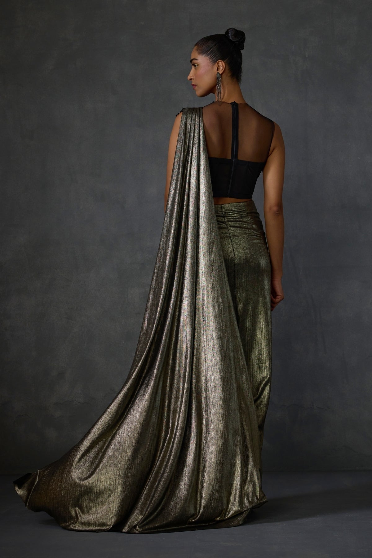 Lattice Corset Foil Saree Namrata Joshipura Online