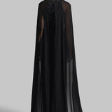 BIJOUX CORSET WITH DRAPED SKIRT AND CAPE