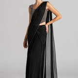 JEWEL CLUSTER CORSET WITH DRAPED SAREE