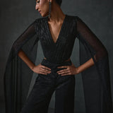 Glissara Cape Sleeves Jumpsuit Namrata Joshipura Online