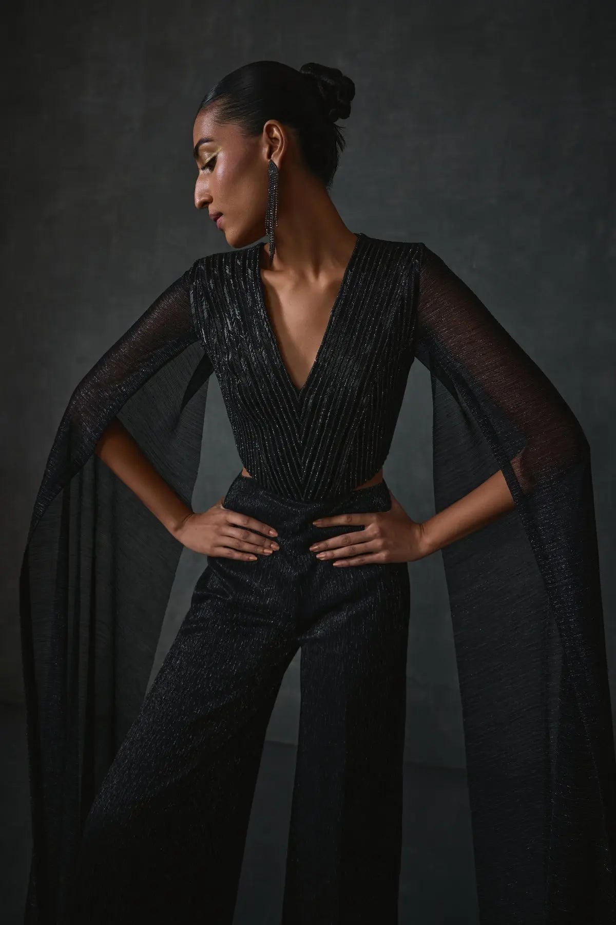 Glissara Cape Sleeves Jumpsuit Namrata Joshipura Online