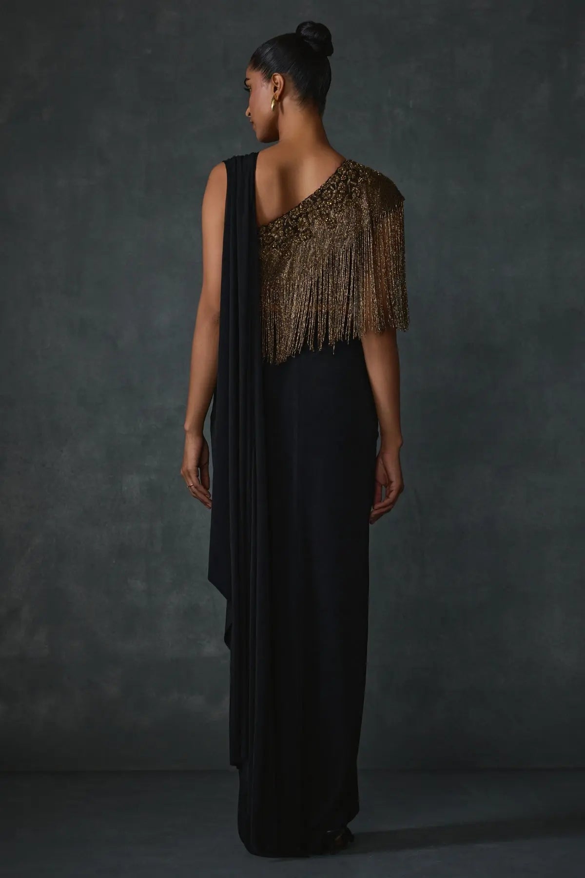 Akari Fringe Draped Saree Namrata Joshipura Online