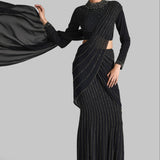 SILVER DUST PEARL DRAPED SAREE
