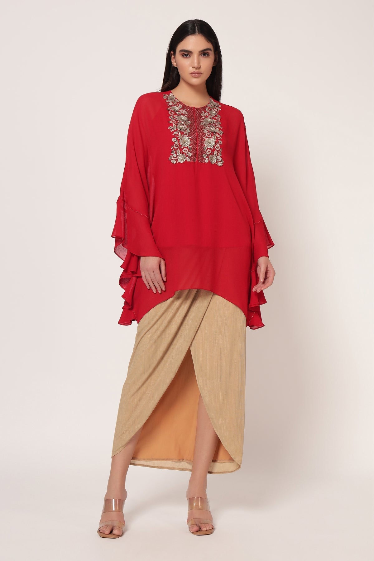 TIMELESS BLOOM FRILL TUNIC Namrata Joshipura Online
