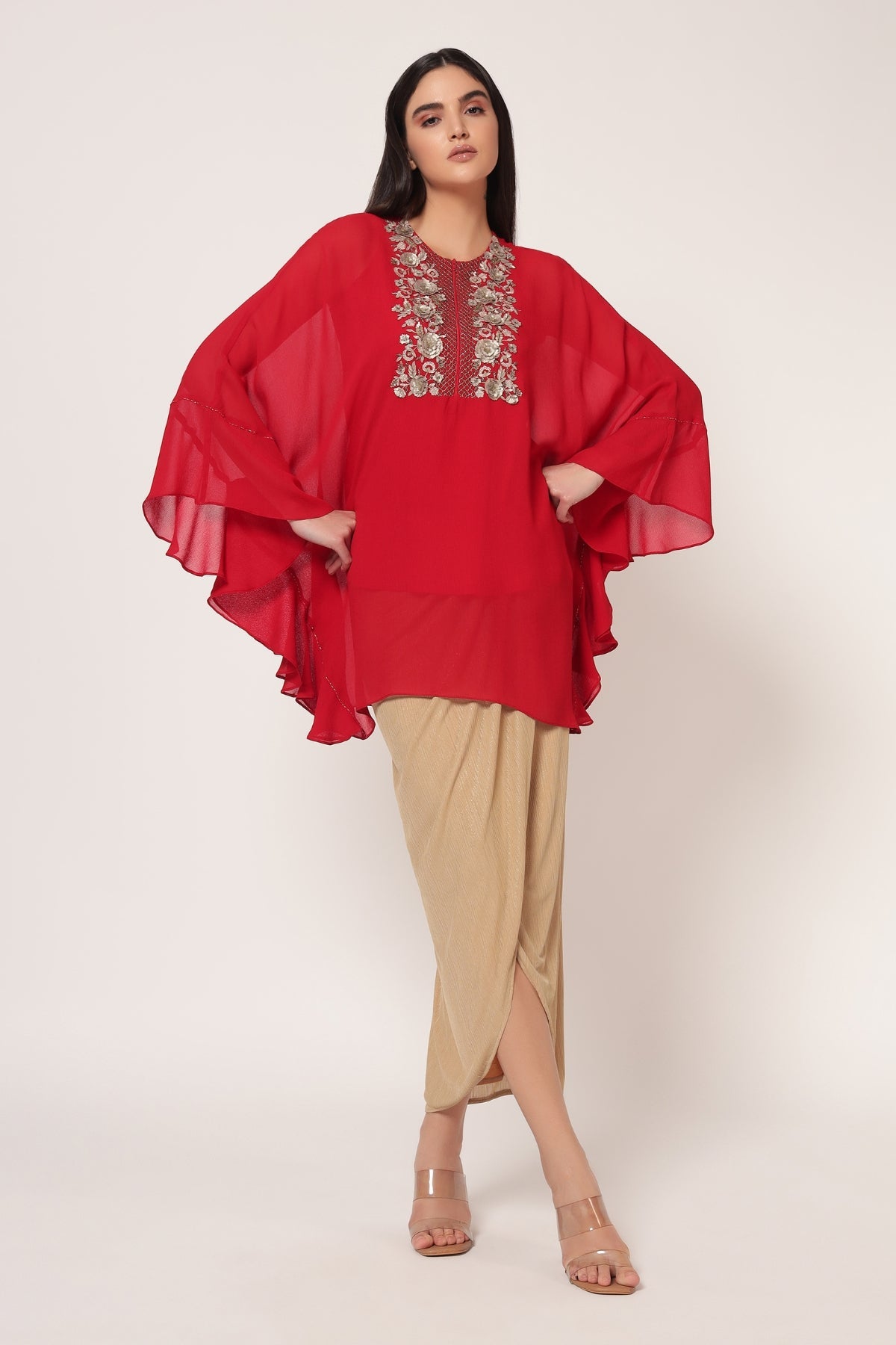 TIMELESS BLOOM FRILL TUNIC Namrata Joshipura Online