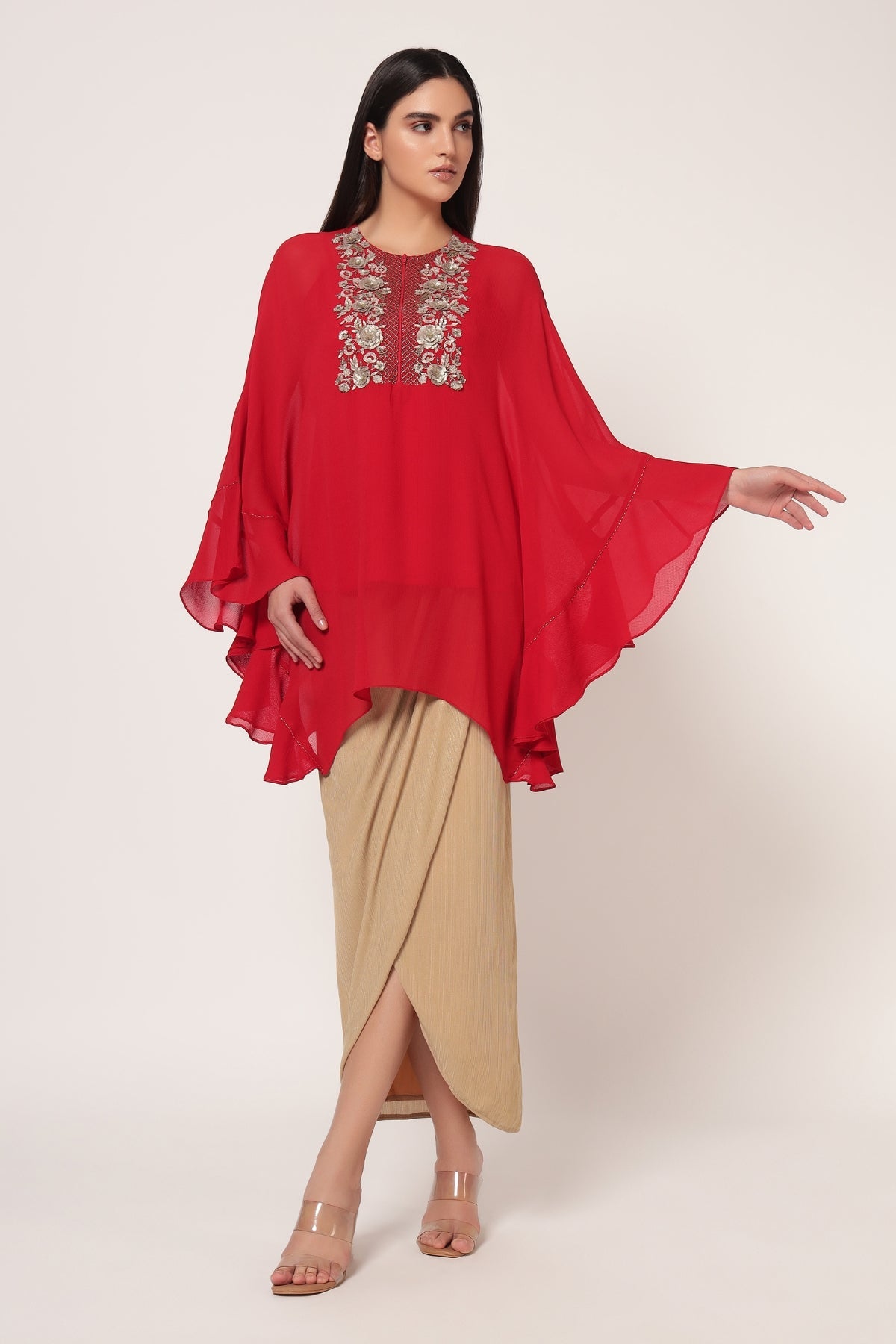 TIMELESS BLOOM FRILL TUNIC Namrata Joshipura Online