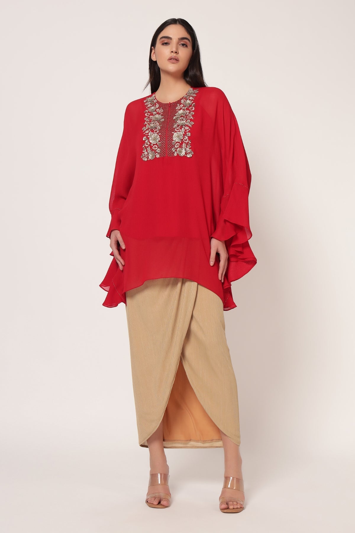 TIMELESS BLOOM FRILL TUNIC Namrata Joshipura Online